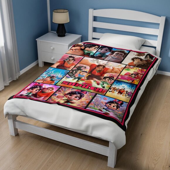Personalized Name Wreck It Ralph Fleece Blanket - Picture 4 of 6